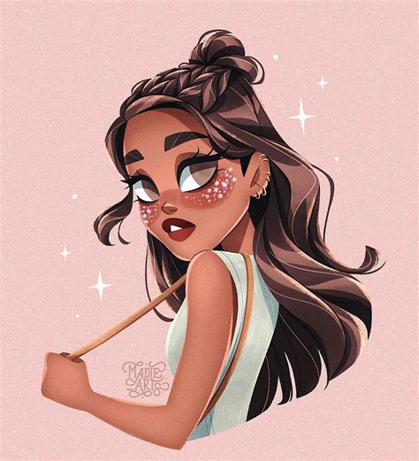 cute cartoon girl drawing